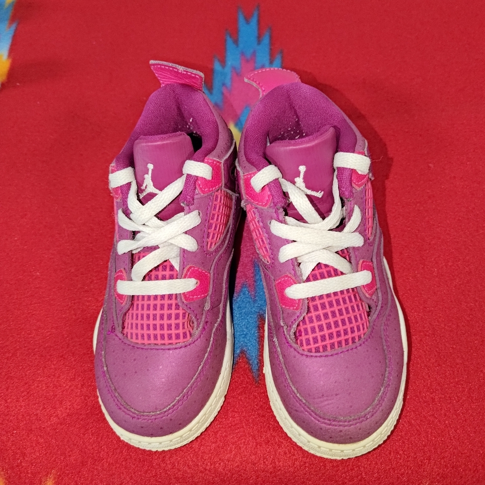 2018 Nike Air Jordan Retro 4 "Valentines Day" True Berry Toddler Sneakers US 9C